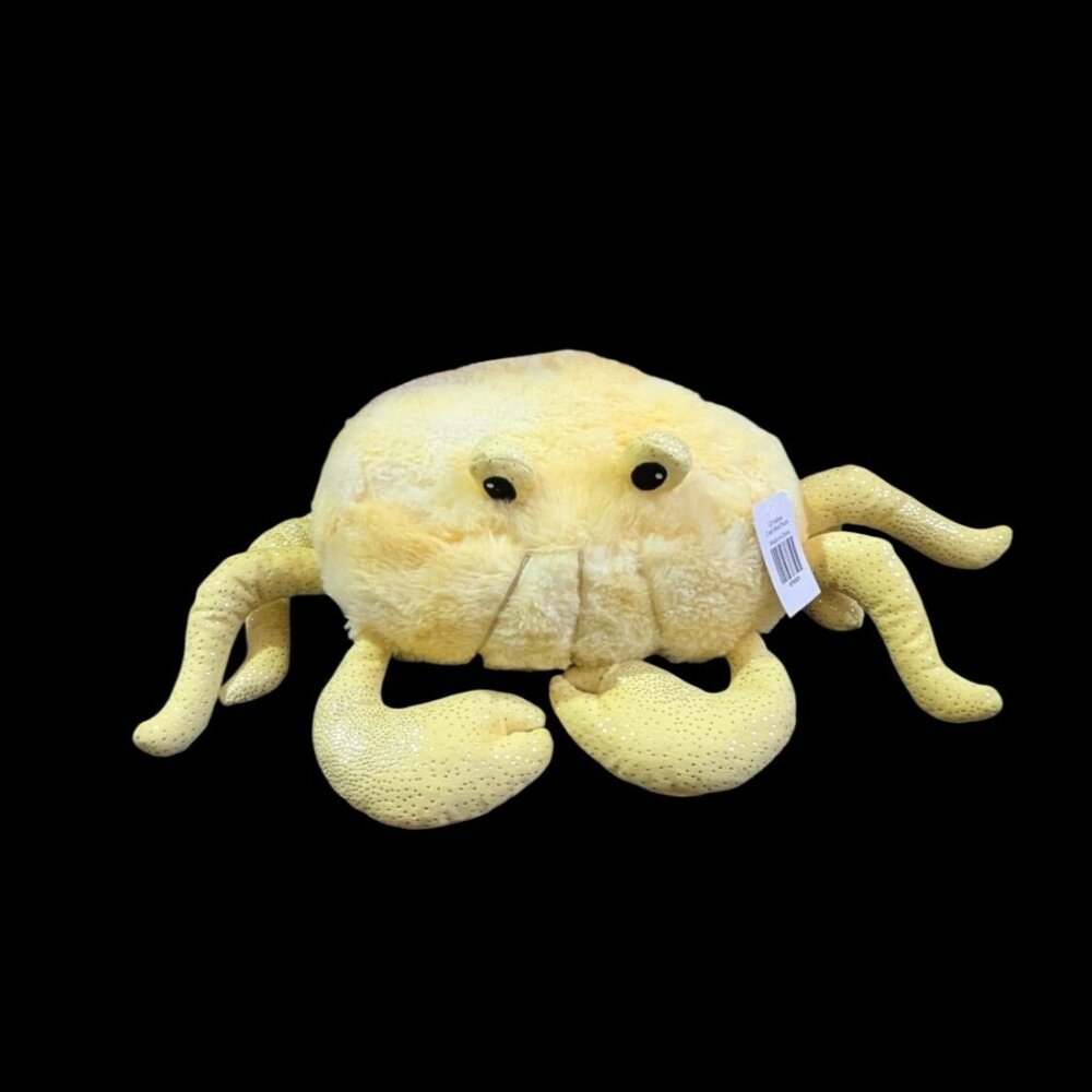 Yellow Plush Crab Stuffed Animal This & That Cracker Barrel  11"beach deocr